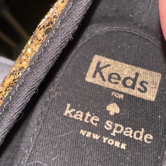 Kate Spade Glittering Gold Lace-Up Keds Shoes - Picture 10 of 10